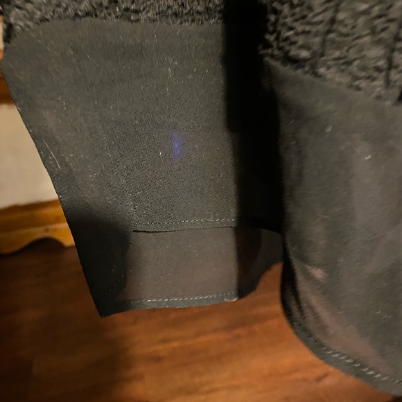 CHICOS Easywear Black top with sheer details Size 1 equals 8 to 10 - Picture 4 of 5